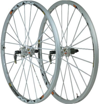 Mavic Crossmax SL Disk il top delle ruote per MTB, incredibilmente leggere, 24 raggi anteriori dritti e 24 posteriori, bloccaggi rapidi in composito, adatte per coperture tubeless. 
Peso ant. 770gr., post 915gr. Disponibili solo con attacco del disco a 6 fori. 
