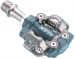 Il pedale MTB SPD piu' leggero che sia mai stato prodotto da Shimano. Interfaccia delle placchette pi� efficiente per aumentare la stabilit� della pedalata. Compatibile con tacchette SM-SH51, SH56. 
Completi di tacchette
Peso senza tacchette: 325 gr 
