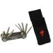 Tutti gli strumenti di base in un comodo formato. 
2/3/4/5/6/8 Allen 
Cacciaviti 4.5 mm lama piatta e #1 Phillips 
Custodia protettiva 